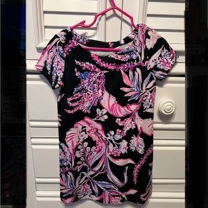 Lilly Pulitzer Sophie Dress in Onyx Wild Within EUC sz 2/3 (XS) *ALTERED sleeves